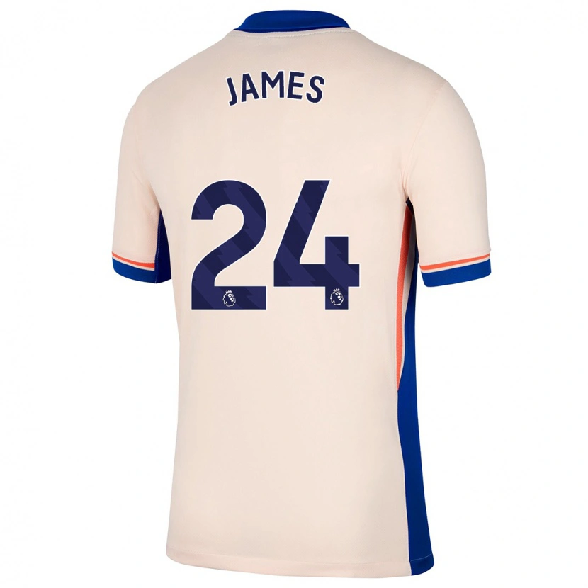 Danxen Herren Reece James #24 Hellbeige Auswärtstrikot Trikot 2024/25 T-Shirt