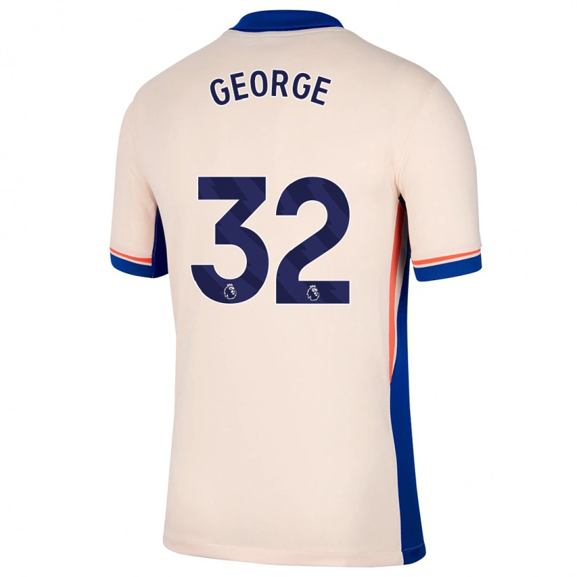 Danxen Herren Tyrique George #32 Hellbeige Auswärtstrikot Trikot 2024/25 T-Shirt