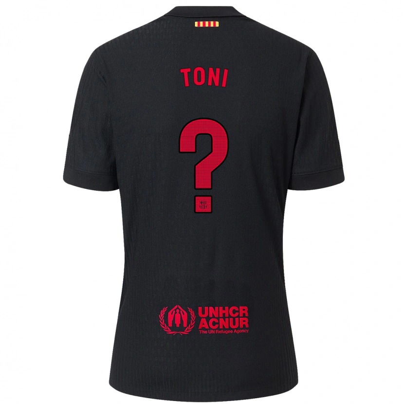 Danxen Herren Toni Fernández #0 Schwarz Rot Auswärtstrikot Trikot 2024/25 T-Shirt