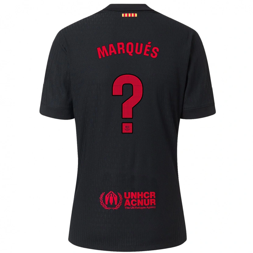 Danxen Herren Tomy Marqués #0 Schwarz Rot Auswärtstrikot Trikot 2024/25 T-Shirt