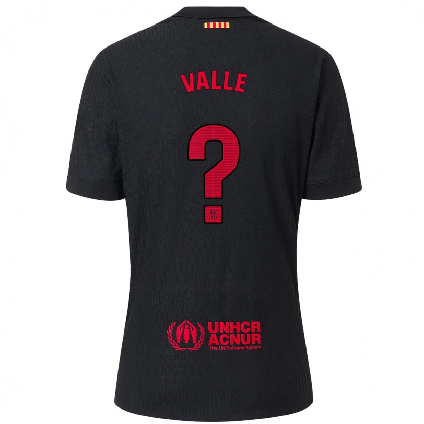 Danxen Herren Alex Valle #0 Schwarz Rot Auswärtstrikot Trikot 2024/25 T-Shirt