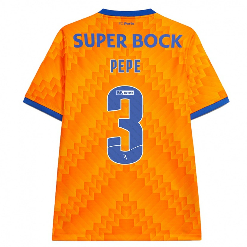 Danxen Herren Pepe #3 Orange Auswärtstrikot Trikot 2024/25 T-Shirt