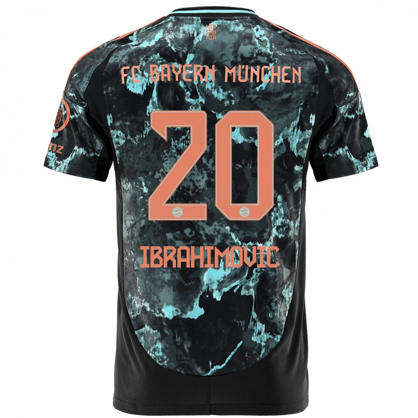 Danxen Herren Arijon Ibrahimovic #20 Schwarz Auswärtstrikot Trikot 2024/25 T-Shirt