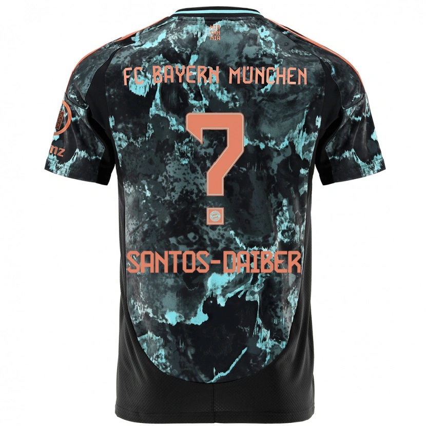 Danxen Herren David Santos-Daiber #0 Schwarz Auswärtstrikot Trikot 2024/25 T-Shirt