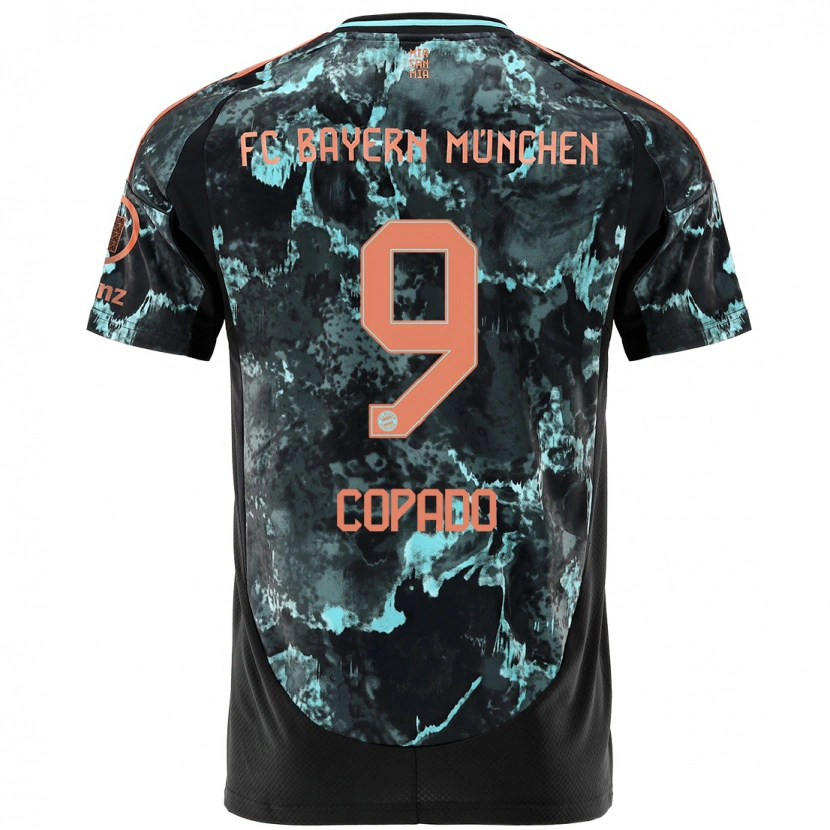 Danxen Herren Lucas Copado #9 Schwarz Auswärtstrikot Trikot 2024/25 T-Shirt