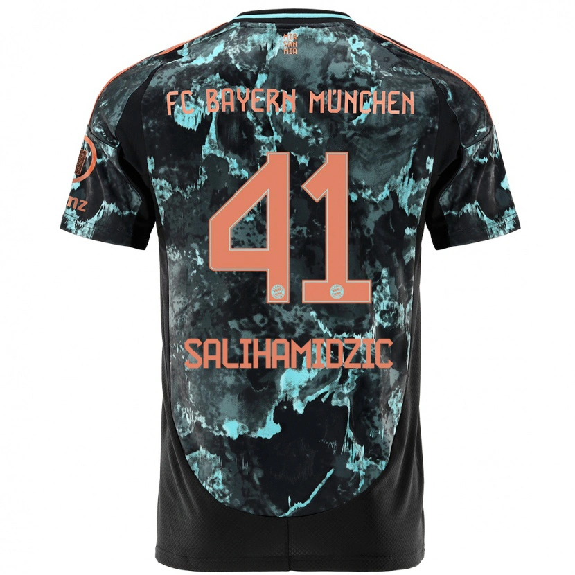 Danxen Herren Nick Salihamidzic #41 Schwarz Auswärtstrikot Trikot 2024/25 T-Shirt