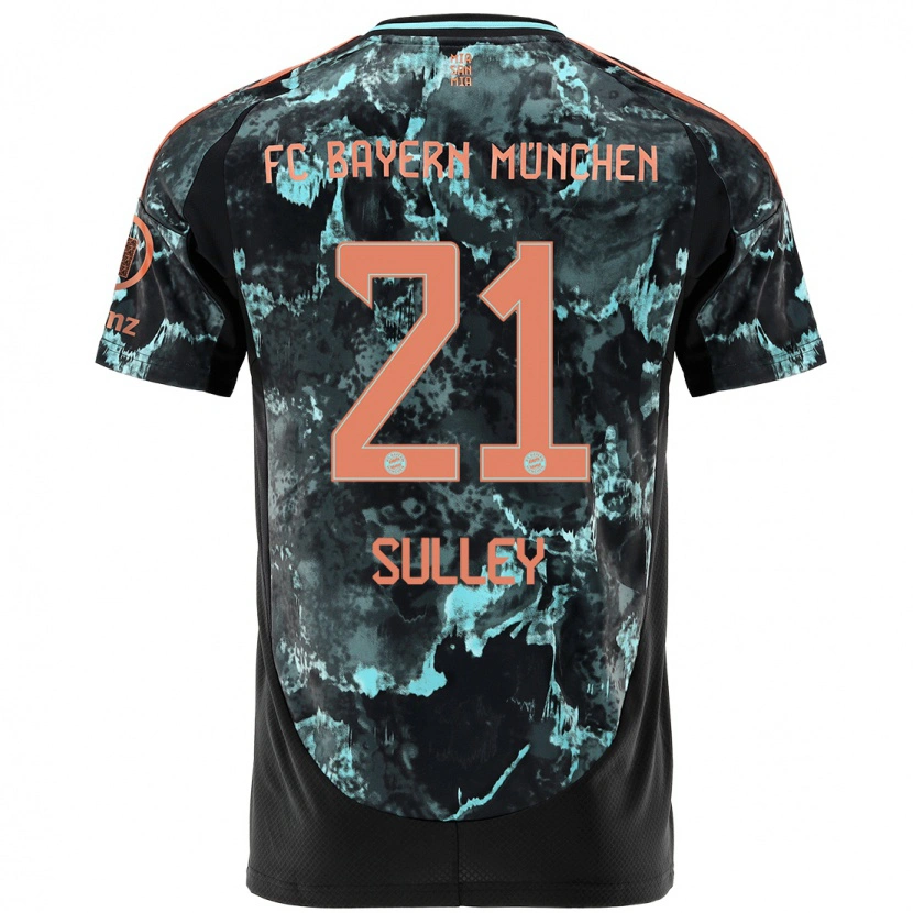 Danxen Herren Williams Baffour Sulley #21 Schwarz Auswärtstrikot Trikot 2024/25 T-Shirt