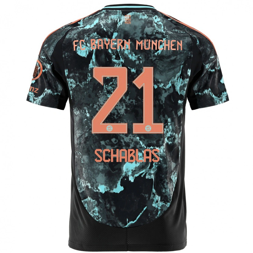 Danxen Herren Matteo Schablas #21 Schwarz Auswärtstrikot Trikot 2024/25 T-Shirt
