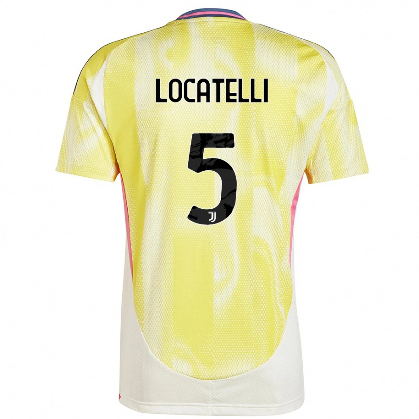 Danxen Herren Manuel Locatelli #5 Solargelb Auswärtstrikot Trikot 2024/25 T-Shirt