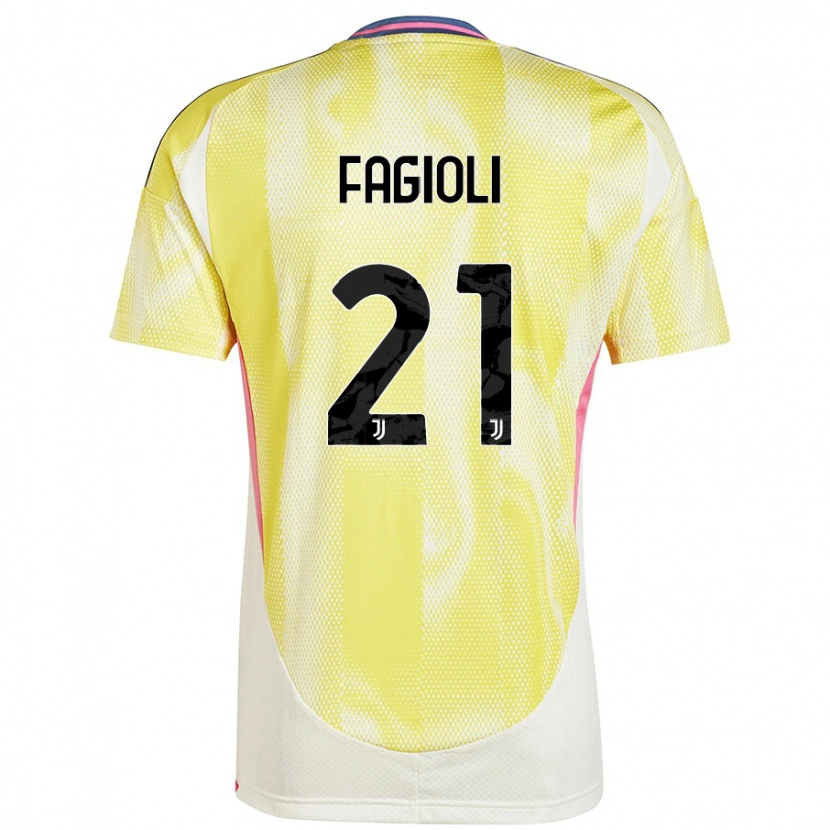 Danxen Herren Nicolò Fagioli #21 Solargelb Auswärtstrikot Trikot 2024/25 T-Shirt