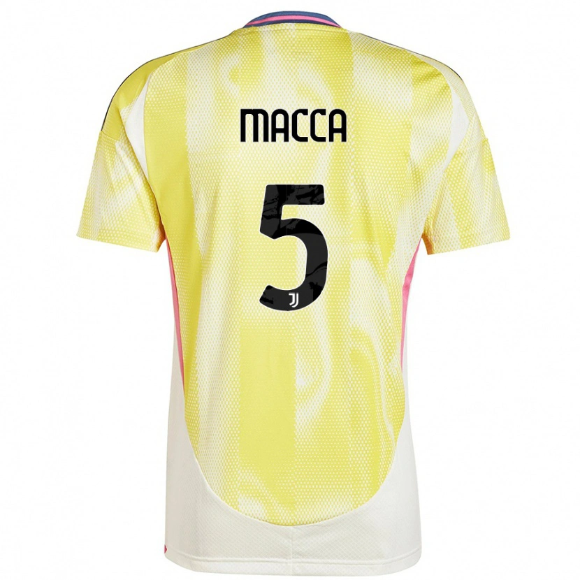 Danxen Herren Federico Macca #5 Solargelb Auswärtstrikot Trikot 2024/25 T-Shirt