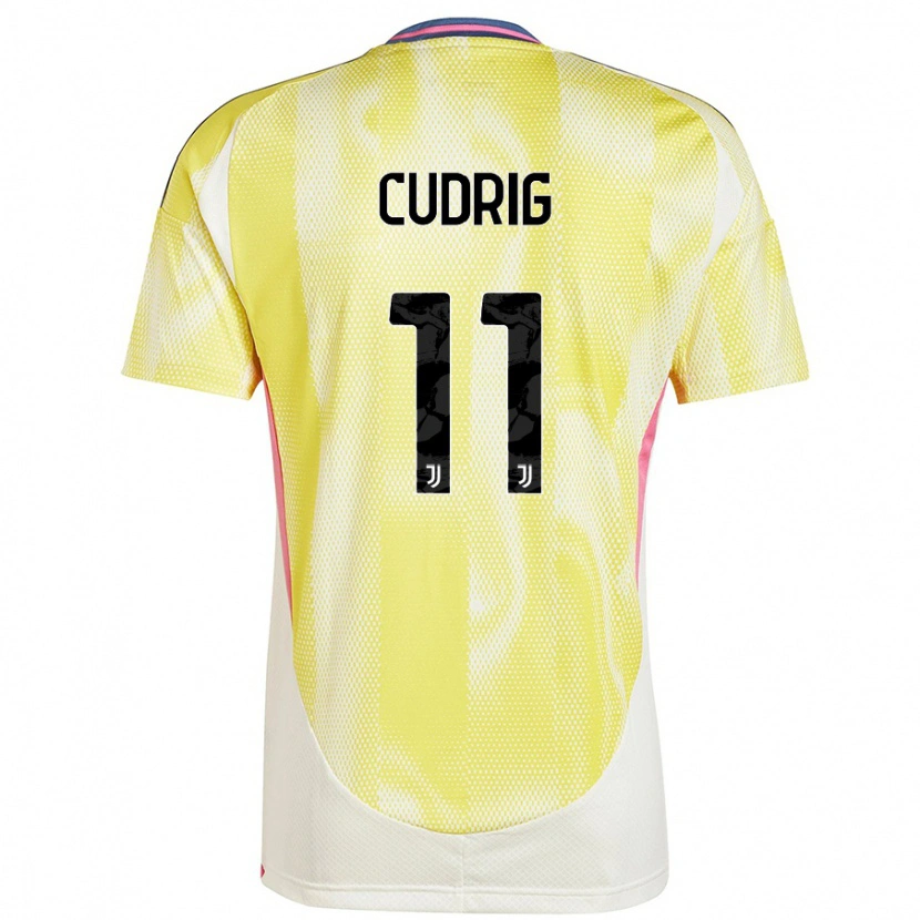 Danxen Herren Nicolò Cudrig #11 Solargelb Auswärtstrikot Trikot 2024/25 T-Shirt