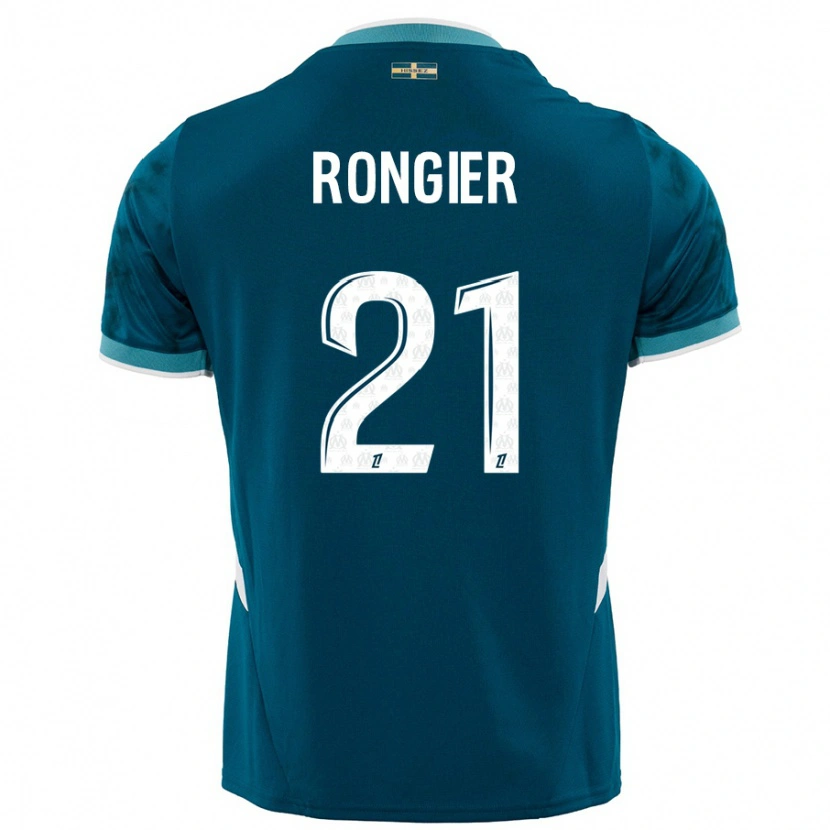 Danxen Herren Valentin Rongier #21 Türkisblau Auswärtstrikot Trikot 2024/25 T-Shirt