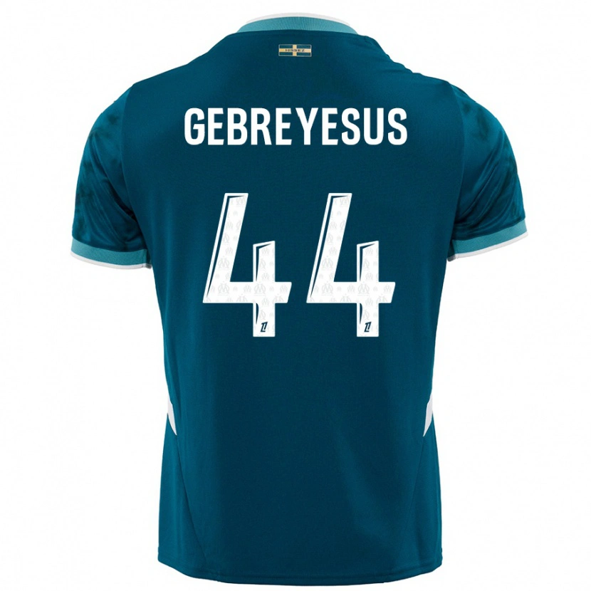Danxen Herren Esey Gebreyesus #44 Türkisblau Auswärtstrikot Trikot 2024/25 T-Shirt