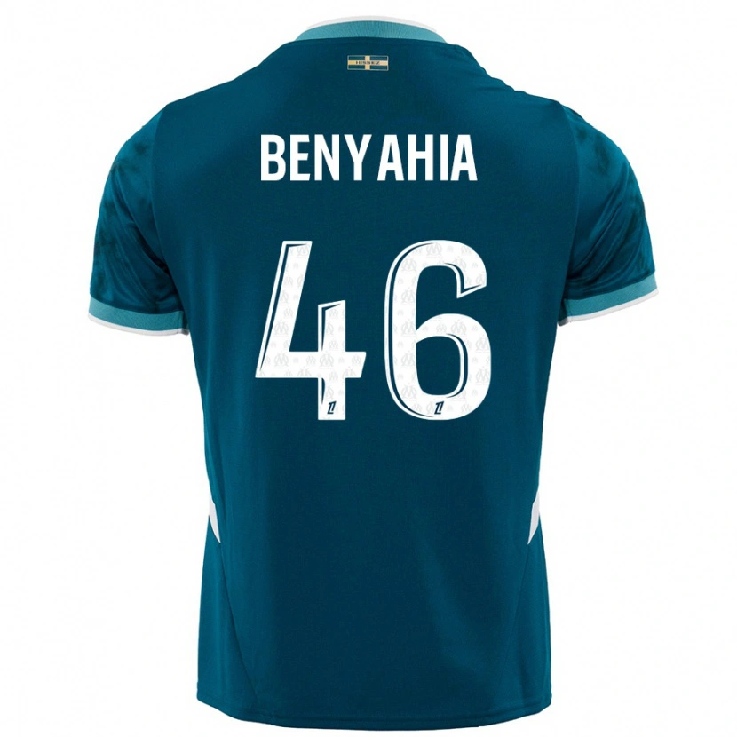 Danxen Herren Aylan Benyahia-Tani #46 Türkisblau Auswärtstrikot Trikot 2024/25 T-Shirt