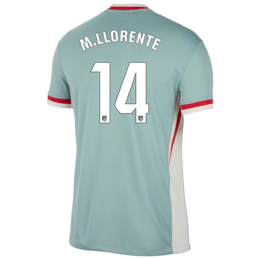Danxen Herren Marcos Llorente #14 Hellbeige Blau Auswärtstrikot Trikot 2024/25 T-Shirt
