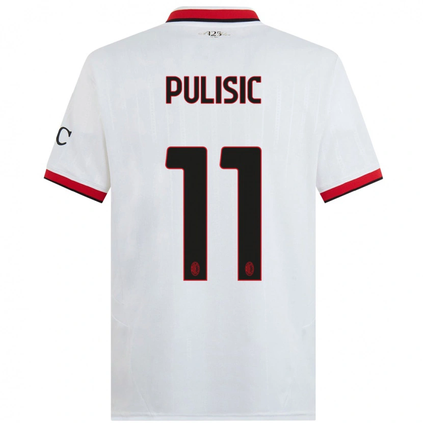 Danxen Herren Christian Pulisic #11 Weiß Schwarz Rot Auswärtstrikot Trikot 2024/25 T-Shirt