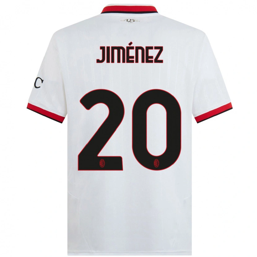 Danxen Herren Álex Jiménez #20 Weiß Schwarz Rot Auswärtstrikot Trikot 2024/25 T-Shirt