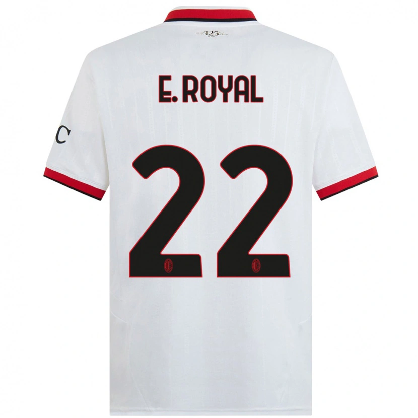 Danxen Herren Emerson Royal #22 Weiß Schwarz Rot Auswärtstrikot Trikot 2024/25 T-Shirt