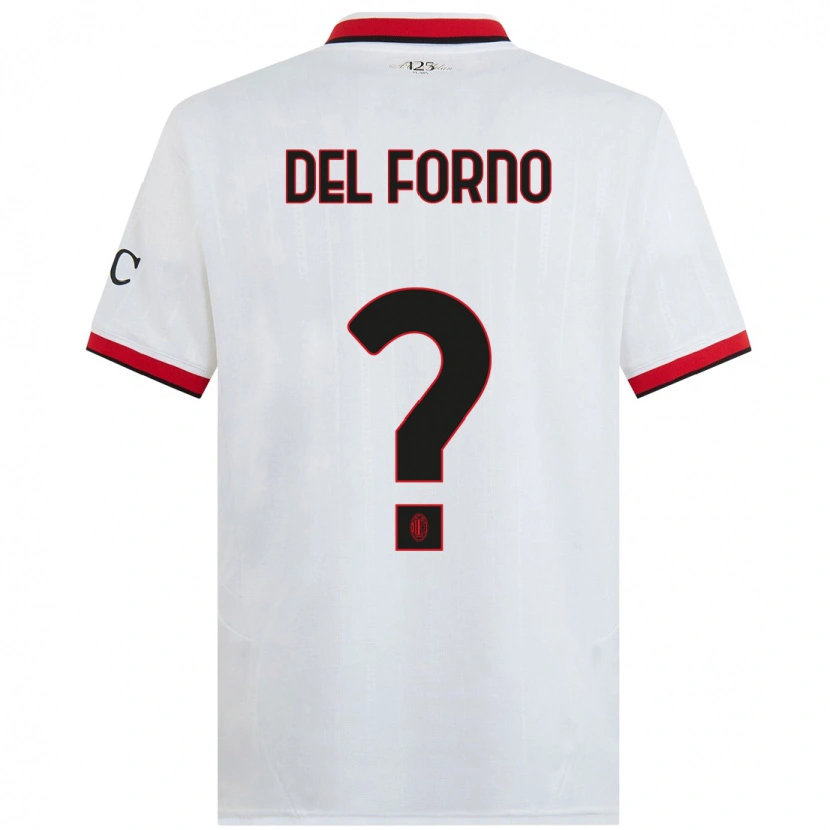 Danxen Herren Luca Del Forno #0 Weiß Schwarz Rot Auswärtstrikot Trikot 2024/25 T-Shirt