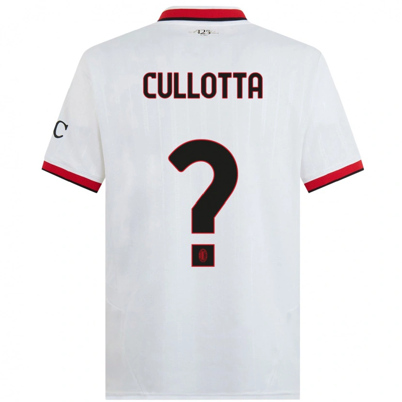 Danxen Herren Andrea Cullotta #0 Weiß Schwarz Rot Auswärtstrikot Trikot 2024/25 T-Shirt