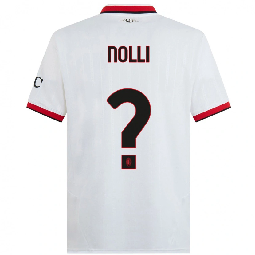 Danxen Herren Luca Nolli #0 Weiß Schwarz Rot Auswärtstrikot Trikot 2024/25 T-Shirt