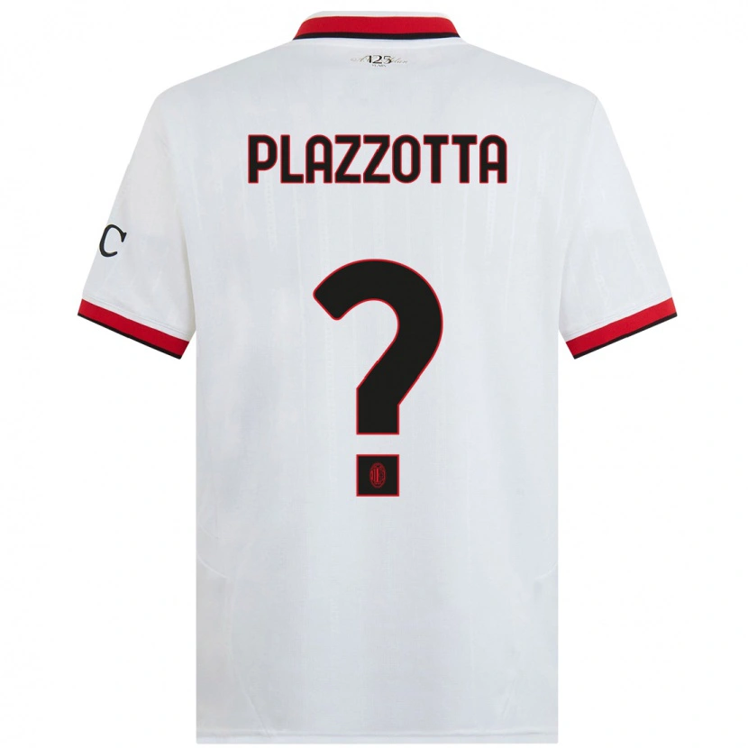 Danxen Herren Filippo Plazzotta #0 Weiß Schwarz Rot Auswärtstrikot Trikot 2024/25 T-Shirt