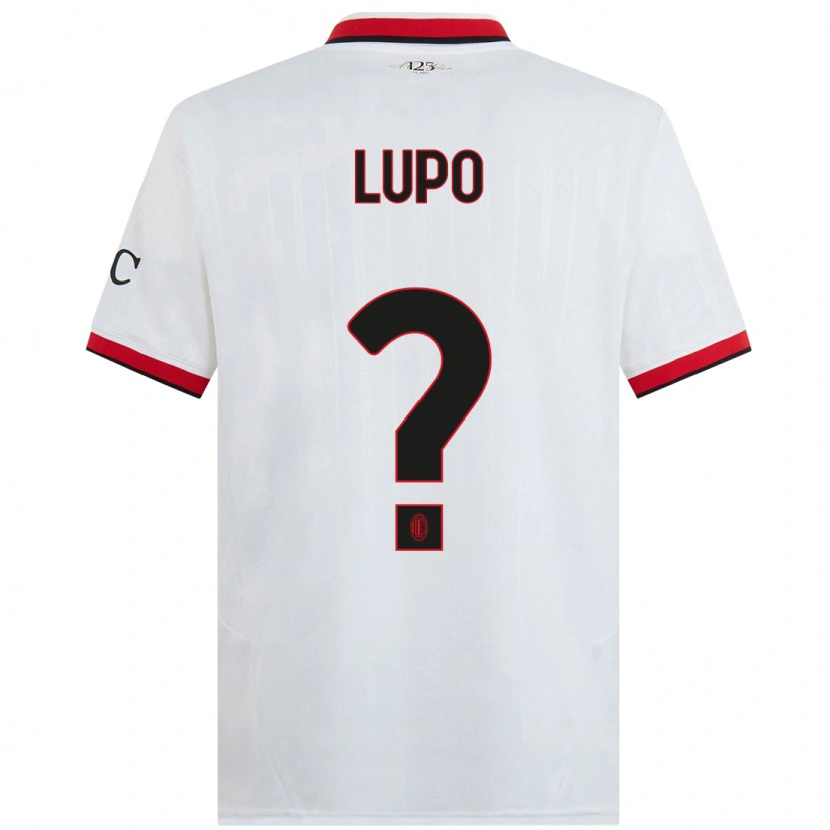 Danxen Herren Simone Lupo #0 Weiß Schwarz Rot Auswärtstrikot Trikot 2024/25 T-Shirt
