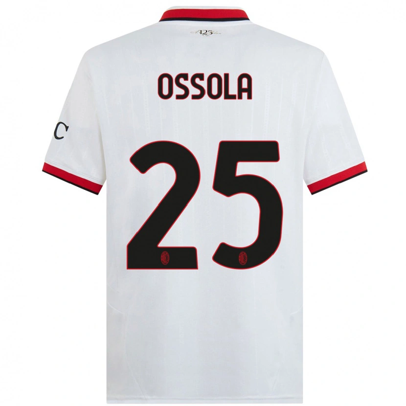Danxen Herren Lorenzo Ossola #25 Weiß Schwarz Rot Auswärtstrikot Trikot 2024/25 T-Shirt