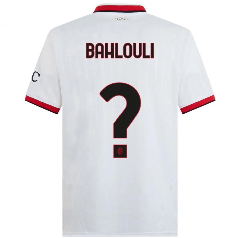 Danxen Herren Nesrine Bahlouli #0 Weiß Schwarz Rot Auswärtstrikot Trikot 2024/25 T-Shirt