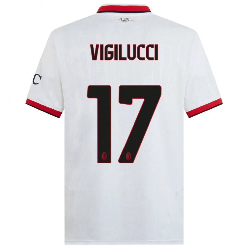 Danxen Herren Valery Vigilucci #17 Weiß Schwarz Rot Auswärtstrikot Trikot 2024/25 T-Shirt