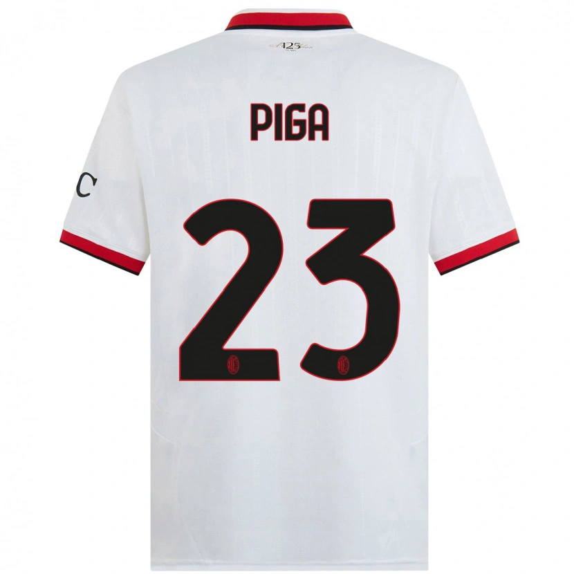 Danxen Herren Julie Piga #23 Weiß Schwarz Rot Auswärtstrikot Trikot 2024/25 T-Shirt