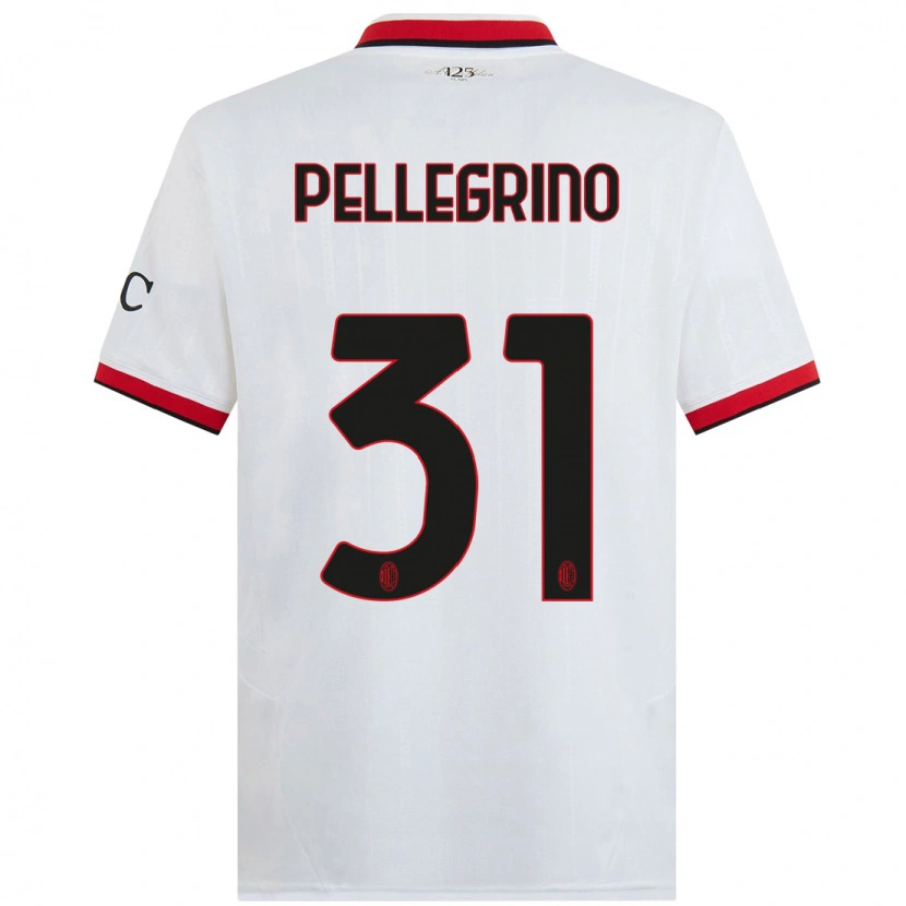 Danxen Herren Marco Pellegrino #31 Weiß Schwarz Rot Auswärtstrikot Trikot 2024/25 T-Shirt