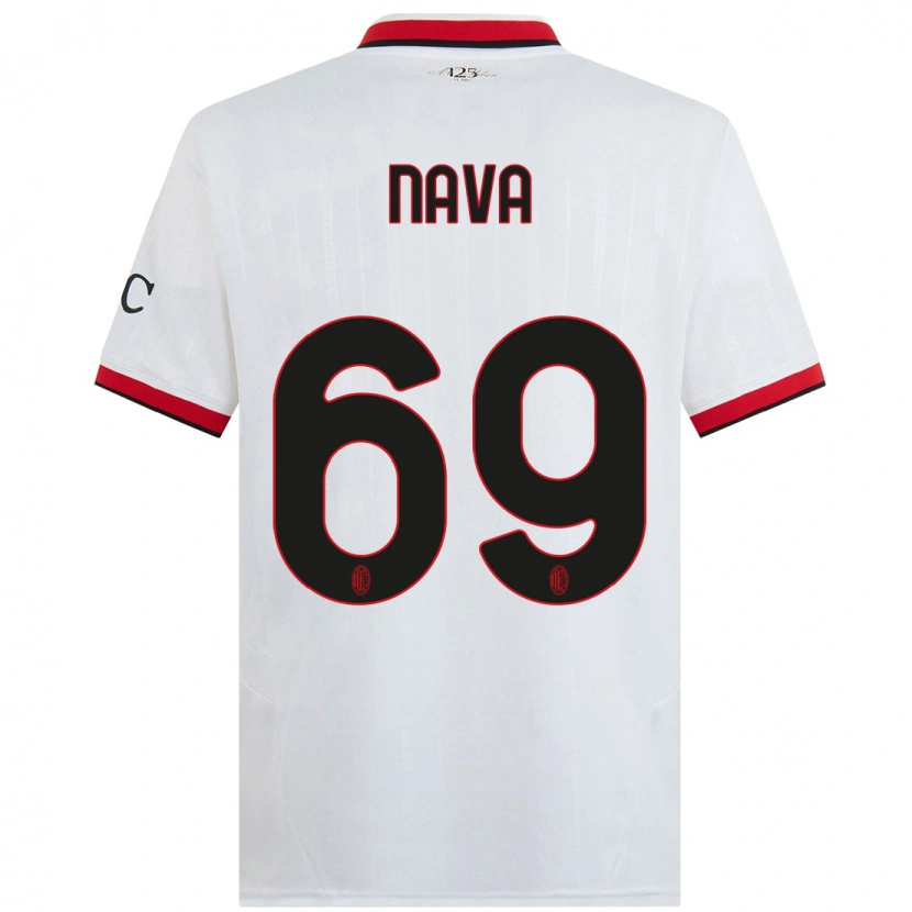 Danxen Herren Lapo Nava #69 Weiß Schwarz Rot Auswärtstrikot Trikot 2024/25 T-Shirt