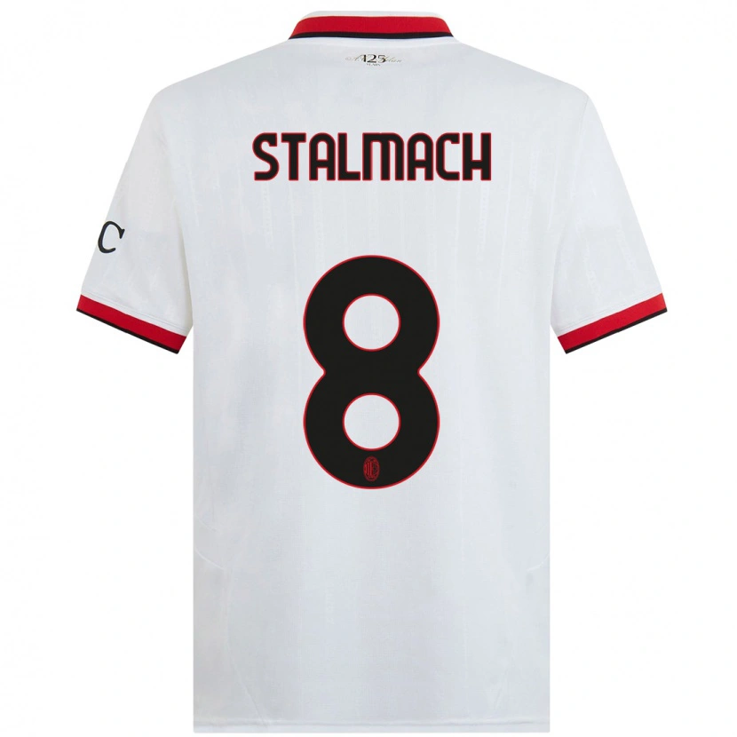 Danxen Herren Dariusz Stalmach #8 Weiß Schwarz Rot Auswärtstrikot Trikot 2024/25 T-Shirt