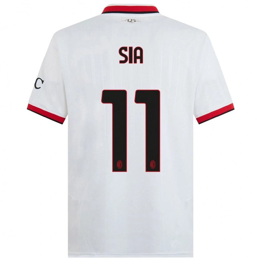 Danxen Herren Diego Sia #11 Weiß Schwarz Rot Auswärtstrikot Trikot 2024/25 T-Shirt