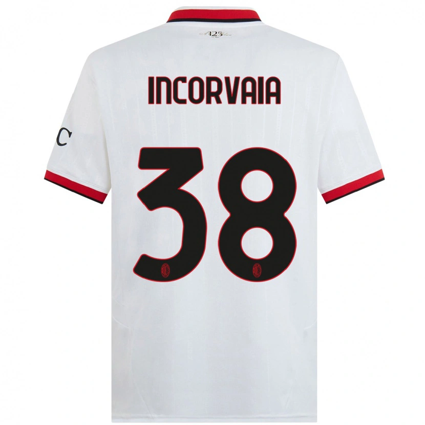 Danxen Herren Giovanni Incorvaia #38 Weiß Schwarz Rot Auswärtstrikot Trikot 2024/25 T-Shirt