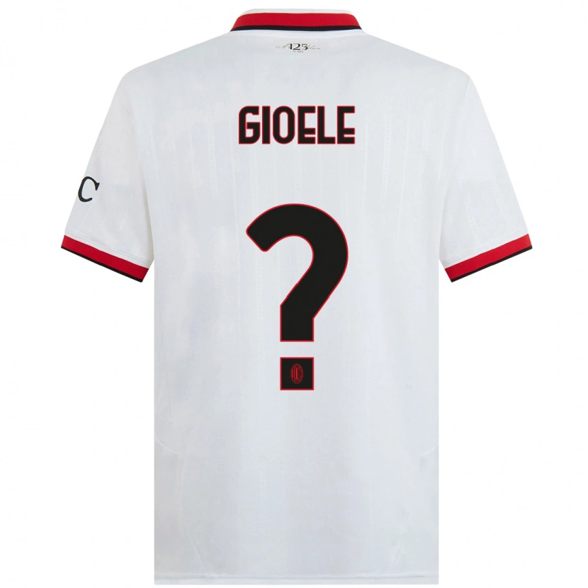 Danxen Herren Gioele Benedetti #0 Weiß Schwarz Rot Auswärtstrikot Trikot 2024/25 T-Shirt