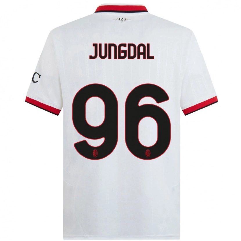 Danxen Herren Andreas Jungdal #96 Weiß Schwarz Rot Auswärtstrikot Trikot 2024/25 T-Shirt