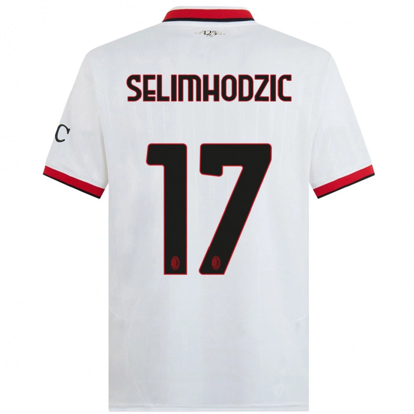 Danxen Herren Noa Selimhodzic #17 Weiß Schwarz Rot Auswärtstrikot Trikot 2024/25 T-Shirt