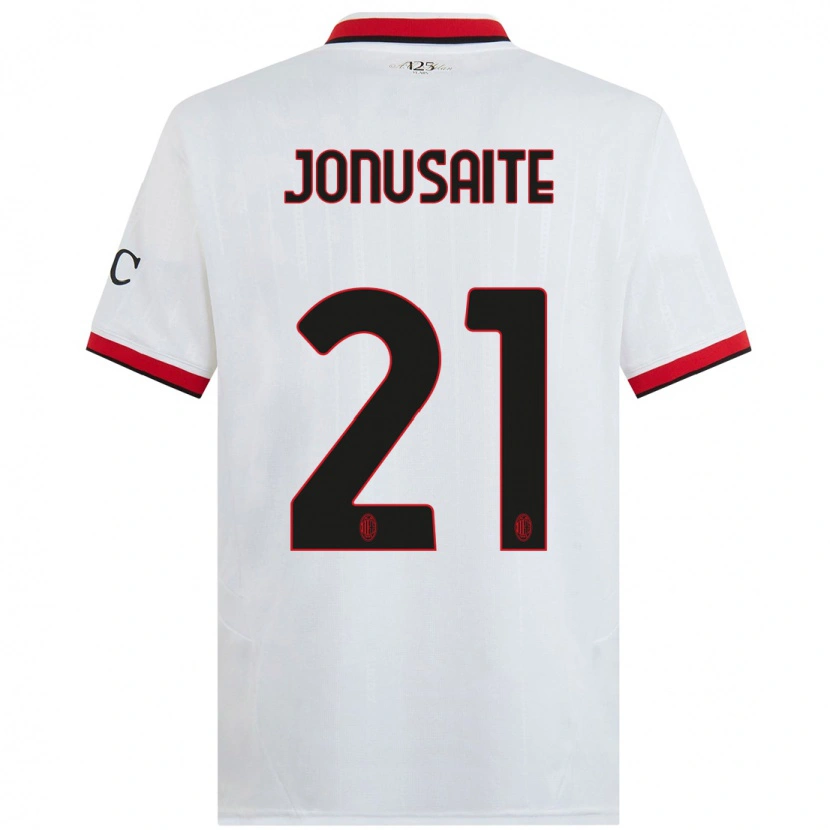 Danxen Herren Rimante Jonusaite #21 Weiß Schwarz Rot Auswärtstrikot Trikot 2024/25 T-Shirt