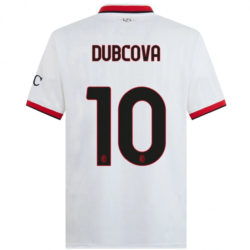 Danxen Herren Kamila Dubcova #10 Weiß Schwarz Rot Auswärtstrikot Trikot 2024/25 T-Shirt