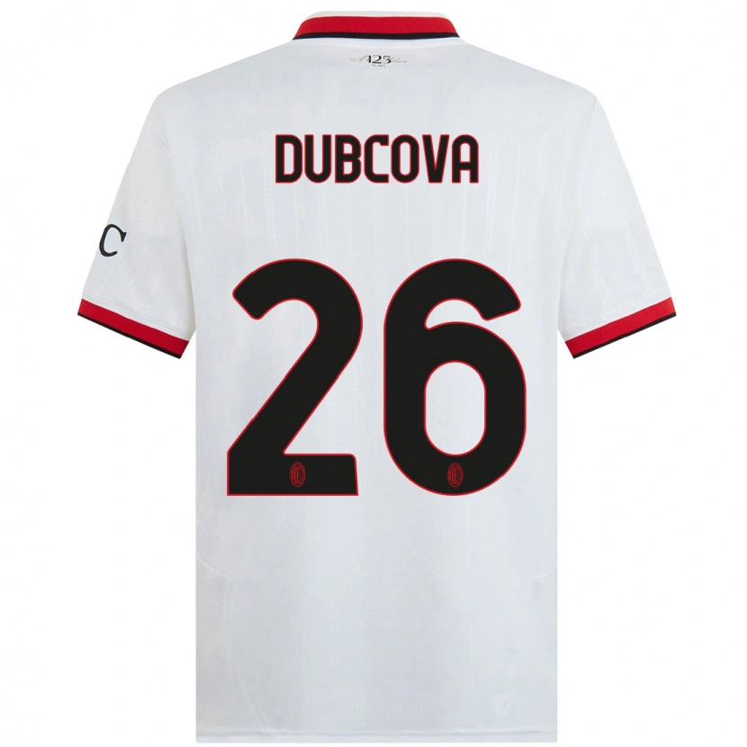 Danxen Herren Michaela Dubcova #26 Weiß Schwarz Rot Auswärtstrikot Trikot 2024/25 T-Shirt