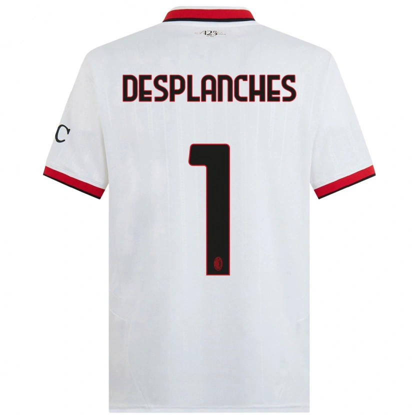 Danxen Herren Sebastiano Desplanches #1 Weiß Schwarz Rot Auswärtstrikot Trikot 2024/25 T-Shirt