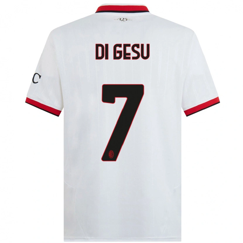 Danxen Herren Enrico Di Gesu #7 Weiß Schwarz Rot Auswärtstrikot Trikot 2024/25 T-Shirt
