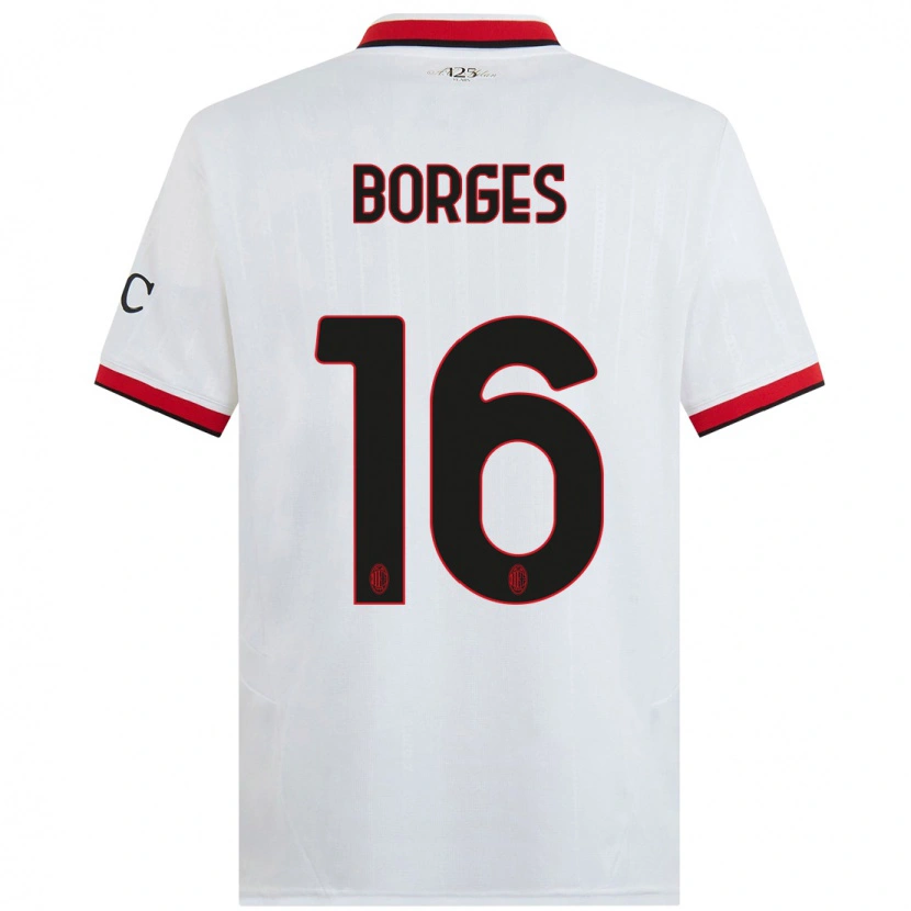 Danxen Herren Lenny Borges #16 Weiß Schwarz Rot Auswärtstrikot Trikot 2024/25 T-Shirt