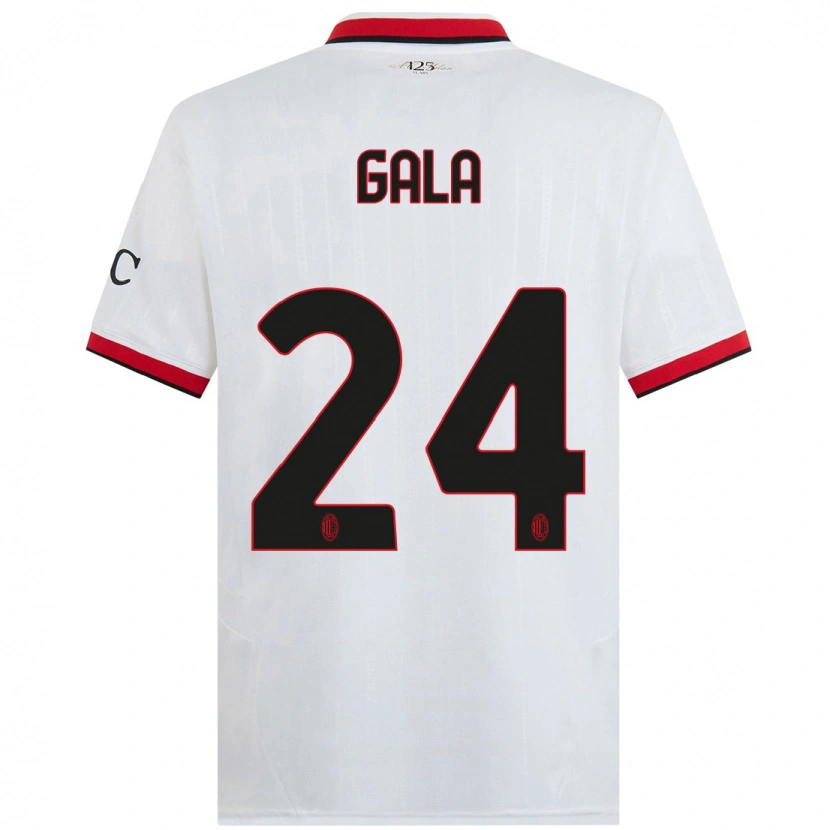 Danxen Herren Antonio Gala #24 Weiß Schwarz Rot Auswärtstrikot Trikot 2024/25 T-Shirt
