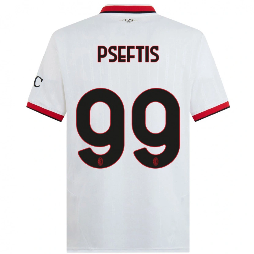 Danxen Herren Fotios Pseftis #99 Weiß Schwarz Rot Auswärtstrikot Trikot 2024/25 T-Shirt