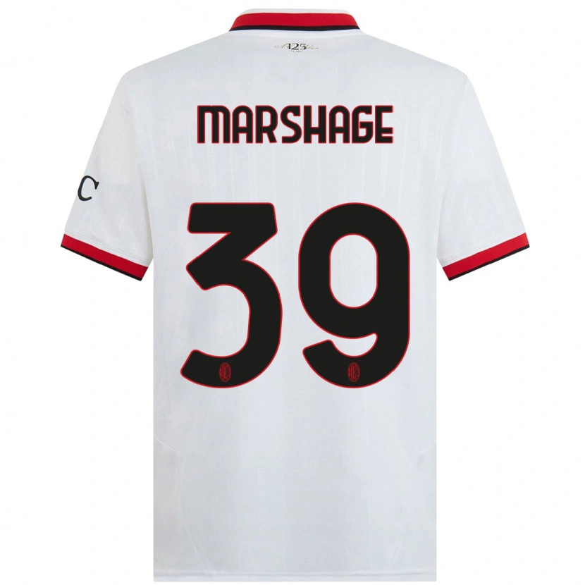 Danxen Herren Wilgot Marshage #39 Weiß Schwarz Rot Auswärtstrikot Trikot 2024/25 T-Shirt