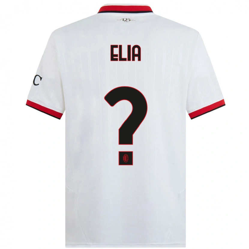 Danxen Herren Emanuele Elia #0 Weiß Schwarz Rot Auswärtstrikot Trikot 2024/25 T-Shirt